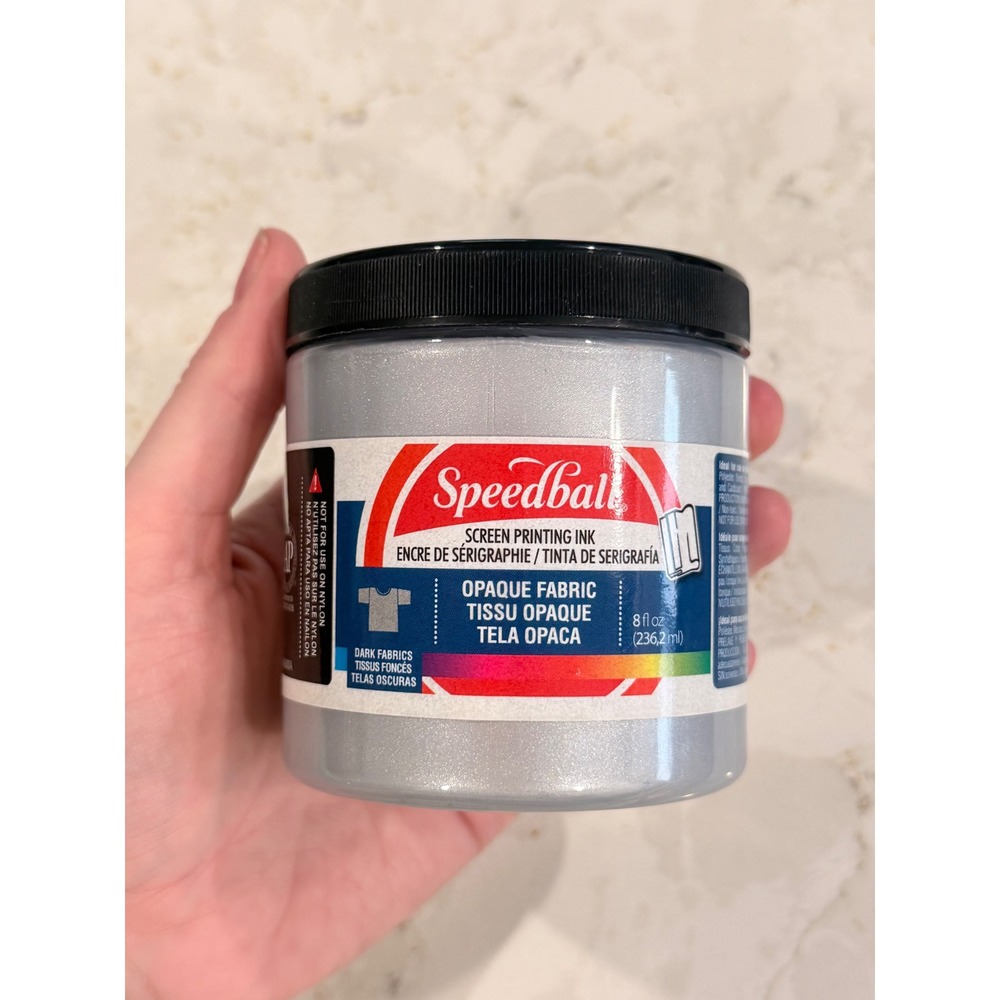 Speedball Silver Opaque Fabric Screen Printing Ink 8oz 4807 Hobby Craft Unopened